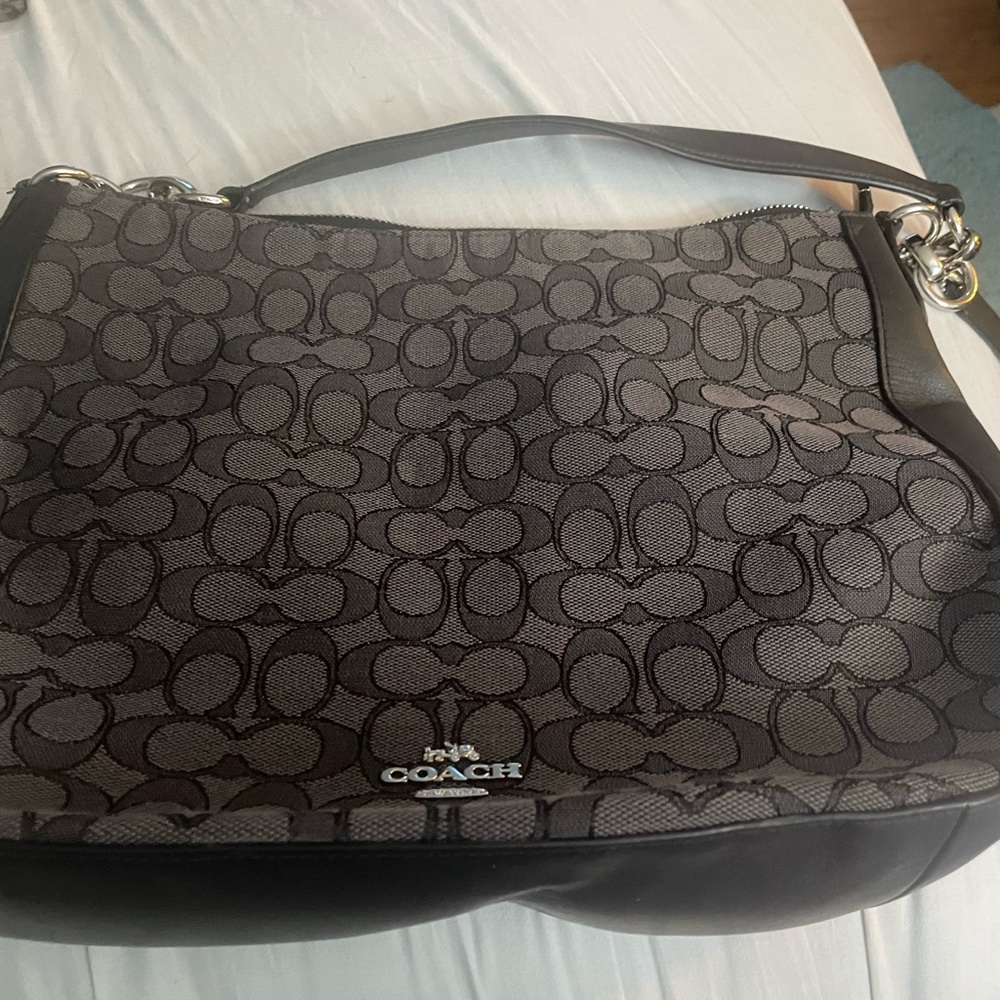 Black signature Coach handbag